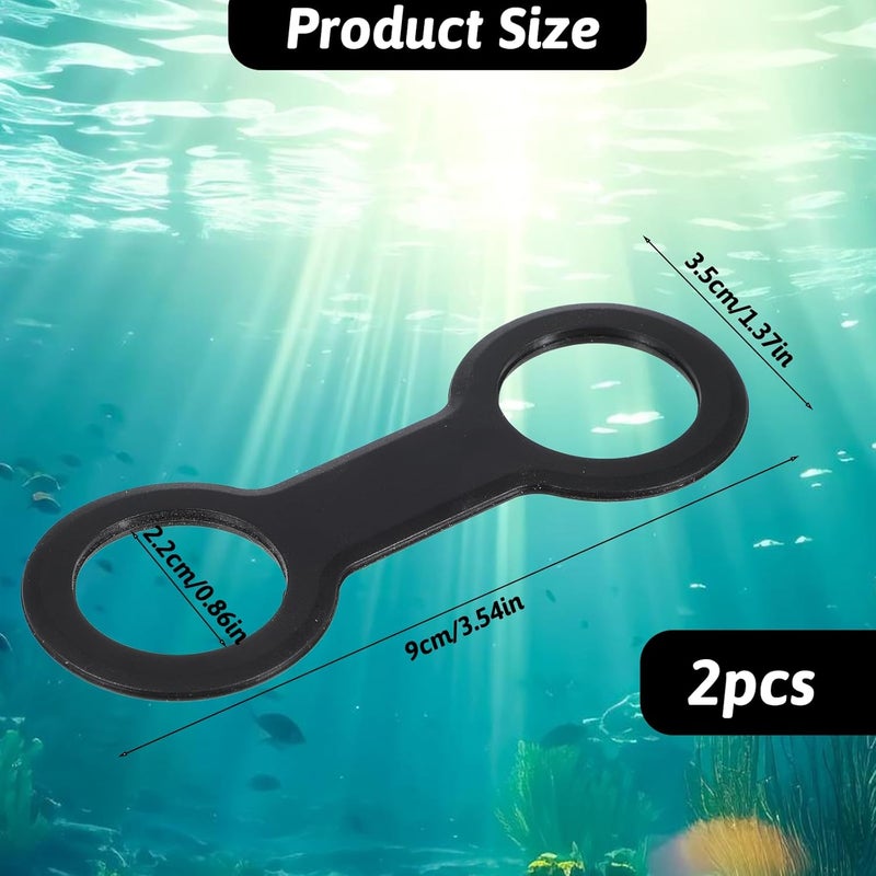 Zelphvt 2 Pcs Snorkel Keeper, Silicone Snorkel Clip for Mask Dive Mask Strap Tube Holder Universal Retainer Attachment Diving Snorkeling Gear Accessories Spare Part - Image 2